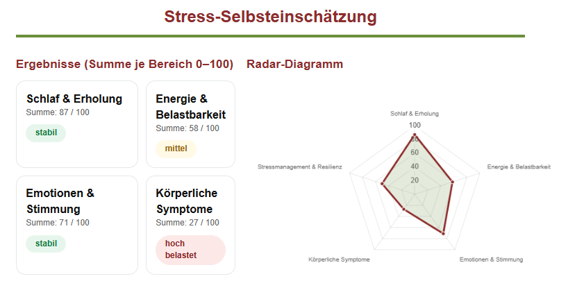 Stress-Selbsteinschätzung